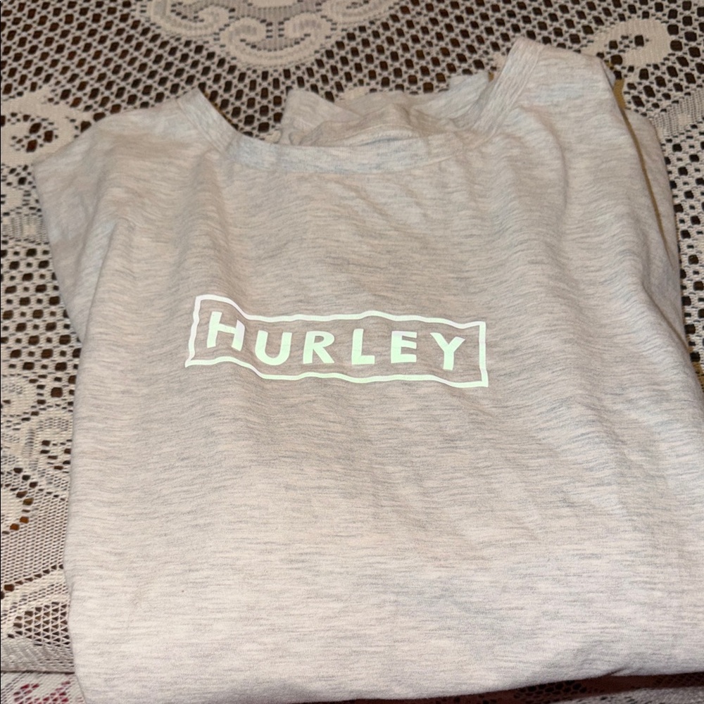 Hurley Light Gray Logo Tee